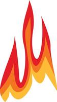 Flame Border Illustration. Isolated on White Background vector