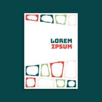 Cover Template with Abstract Sketch Bold Block Composition vector