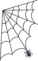 Spider Web Icon with Flat Design, Isolated on White Background vector