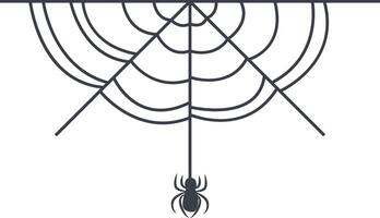 Spider Web Icon with Simple Design, Isolated on White Background vector