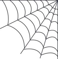 Spider Web Icon with Simple Decoration, Isolated on White Background. vector