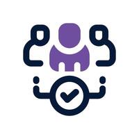 candidate dual tone icon. Sleek and modern icon for websites and mobile apps. vector