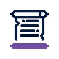 papyrus dual tone icon. Sleek and modern icon for websites and mobile apps. vector