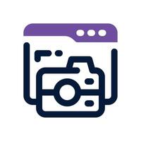 sightseeing dual tone icon. Sleek and modern icon for websites and mobile apps. vector