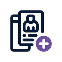 new portfolio duotone icon. Sleek and modern icon for websites, mobile apps, marketing materials, and corporate design. Fully scalable and ready to use. vector