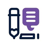 content writing duotone icon. Sleek and modern icon for websites, mobile apps, marketing materials, and corporate design. Fully scalable and ready to use. vector