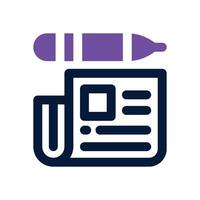 journal dual tone icon. Sleek and modern icon for websites and mobile apps. vector