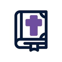 bible dual tone icon. Sleek and modern icon for websites and mobile apps. vector