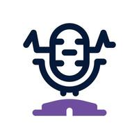 voice recorder dual tone icon. Sleek and modern icon for websites and mobile apps. vector