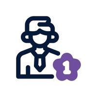 best employee dual tone icon. Sleek and modern icon for websites and mobile apps. vector