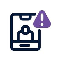 emergency contact dual tone icon. Sleek and modern icon for websites and mobile apps. vector