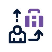 job promotion dual tone icon. Sleek and modern icon for websites and mobile apps. vector