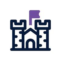 castle dual tone icon. Sleek and modern icon for websites and mobile apps. vector
