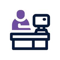 content creator dual tone icon. Sleek and modern icon for websites and mobile apps. vector