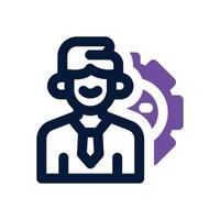 staff dual tone icon. Sleek and modern icon for websites and mobile apps. vector