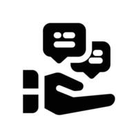 advice glyph icon. Strong and solid icon for websites, mobile interfaces, presentations, and visual branding. High quality and easy to edit. vector