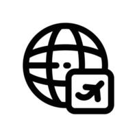 tour world line icon. Clean and minimalist icon for websites and mobile apps. vector