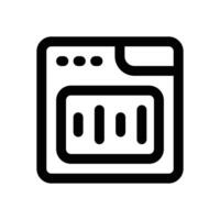 audio wave line icon. Clean and minimalist icon for websites and mobile apps. vector