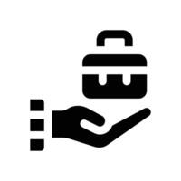 job glyph icon. Strong and solid icon for websites and mobile apps. vector