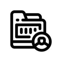portfolio line icon. Clean and minimalist icon for websites, mobile apps, presentations, and logos. Fully scalable and customizable for any project. vector