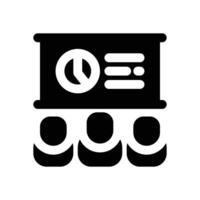 training glyph icon. Strong and solid icon for websites, mobile interfaces, presentations, and visual branding. High quality and easy to edit. vector