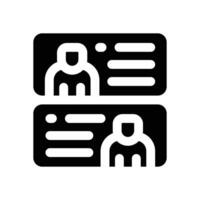 profile glyph icon. Strong and solid icon for websites and mobile apps. vector