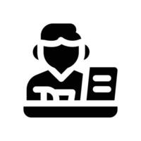 blogger glyph icon. Strong and solid icon for websites and mobile apps. vector