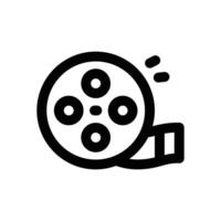 movie roll line icon. Clean and minimalist icon for websites and mobile apps. vector