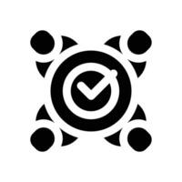 meeting glyph icon. Strong and solid icon for websites and mobile apps. vector