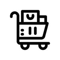 commerce and shopping line icon. Clean and minimalist icon for websites and mobile apps. vector