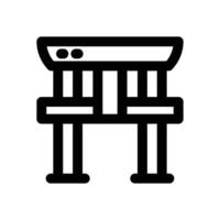 torii gate line icon. Clean and minimalist icon for websites and mobile apps. vector