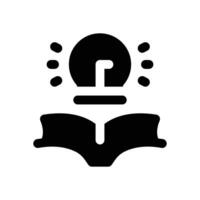 knowladge glyph icon. Strong and solid icon for websites and mobile apps. vector