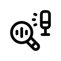 podcast search line icon. Clean and minimalist icon for websites and mobile apps. vector