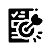 mission glyph icon. Strong and solid icon for websites and mobile apps. vector