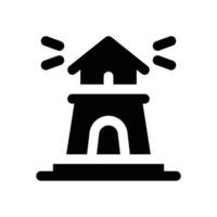 lighthouse glyph icon. Strong and solid icon for websites, mobile interfaces, presentations, and visual branding. High quality and easy to edit. vector