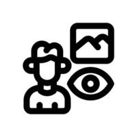 visitor line icon. Clean and minimalist icon for websites, mobile apps, presentations, and logos. Fully scalable and customizable for any project. vector