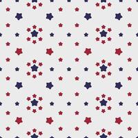 Red and blue star seamless pattern creative minimalist style art background for children or trendy design simple celebrate vector