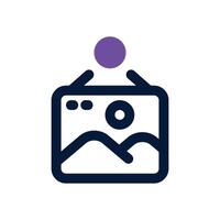 art painting dual tone icon. Sleek and modern icon for websites and mobile apps. vector