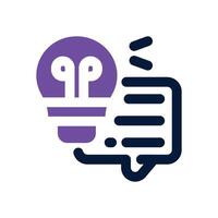 inspiration dual tone icon. Sleek and modern icon for websites and mobile apps. vector