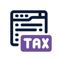 online tax dual tone icon. Sleek and modern icon for websites and mobile apps. vector