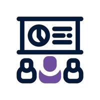 training dual tone icon. Sleek and modern icon for websites and mobile apps. vector