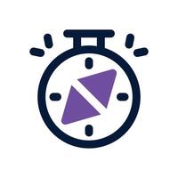 compas dual tone icon. Sleek and modern icon for websites and mobile apps. vector