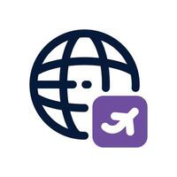 tour world dual tone icon. Sleek and modern icon for websites and mobile apps. vector