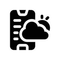 weather app glyph icon. Strong and solid icon for websites, mobile interfaces, presentations, and visual branding. High quality and easy to edit. vector