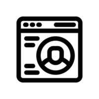 user profile line icon. Clean and minimalist icon for websites, mobile apps, presentations, and logos. Fully scalable and customizable for any project. vector