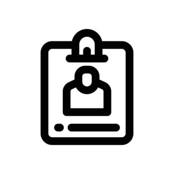 id card line icon. Clean and minimalist icon for websites, mobile apps, presentations, and logos. Fully scalable and customizable for any project. vector