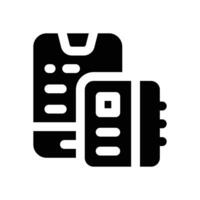 travel diary app glyph icon. Strong and solid icon for websites and mobile apps. vector