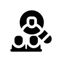 human resource glyph icon. Strong and solid icon for websites, mobile interfaces, presentations, and visual branding. High quality and easy to edit. vector