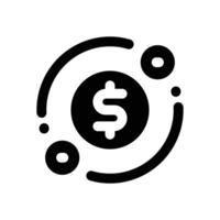economy cycle glyph icon. Strong and solid icon for websites and mobile apps. vector