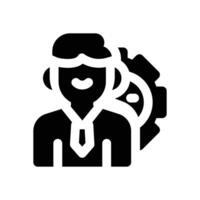 staff glyph icon. Strong and solid icon for websites and mobile apps. vector
